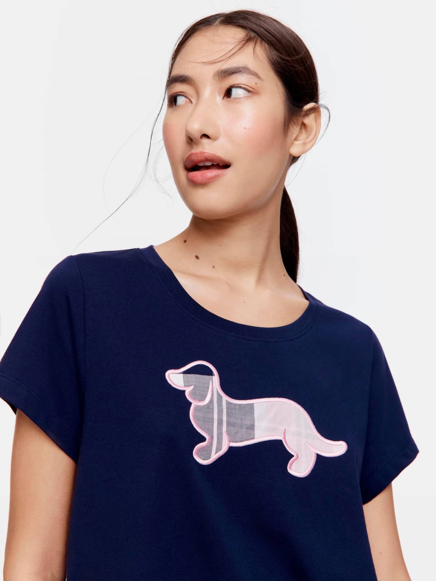 Navy Check Penny Tee 3 Navy Check Penny Tee - Image 3