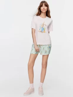 Peter Rabbit Plush Tee -Pajama Shop 815335 pink back2 t scaled