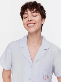 Lilac Classic Short Sleeve Shirt -Pajama Shop 815336 multi back3 t scaled