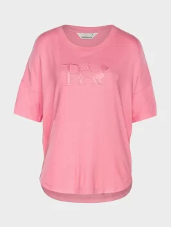 Hot Pink Plush Logo Tee -Pajama Shop 815338 pink maq t scaled