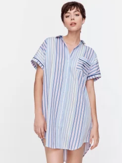 Multi Stripe Nightshirt -Pajama Shop 815350 multi back2 t scaled