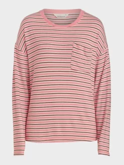 Fuzzy Stripe Top -Pajama Shop 815956 multi maq t scaled