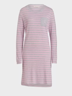 Waffle Stripe Nightie -Pajama Shop 816084 multi maq t scaled