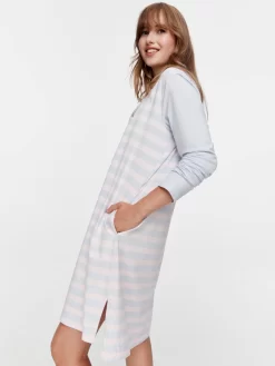 Stripe Bunny Long Sleeve Sleep Tee -Pajama Shop 816158 multi back2 t scaled