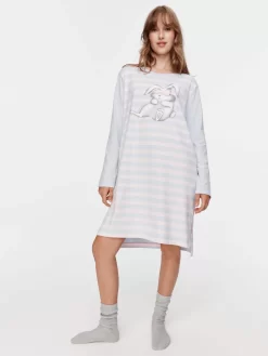 Stripe Bunny Long Sleeve Sleep Tee