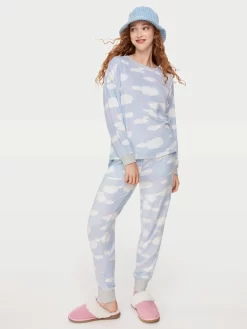 Cloud Plush Sweater -Pajama Shop 816185 blue back2 t scaled