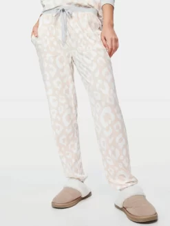 Leopard Plush Pj Pant -Pajama Shop 816195 caramel back2 t scaled
