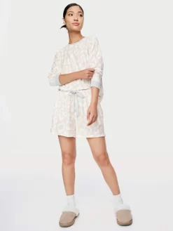 Leopard Plush Short 5 Leopard Plush Short -Pajama Shop 816223 caramel back t scaled