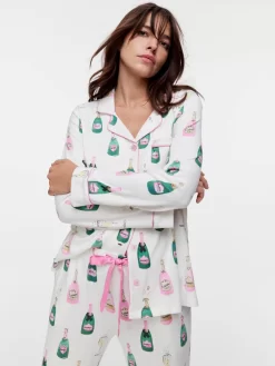 Champagne Plush Pj Set -Pajama Shop 816782 multi back2 t scaled