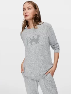 Grey Marle Fuzzy Sweater