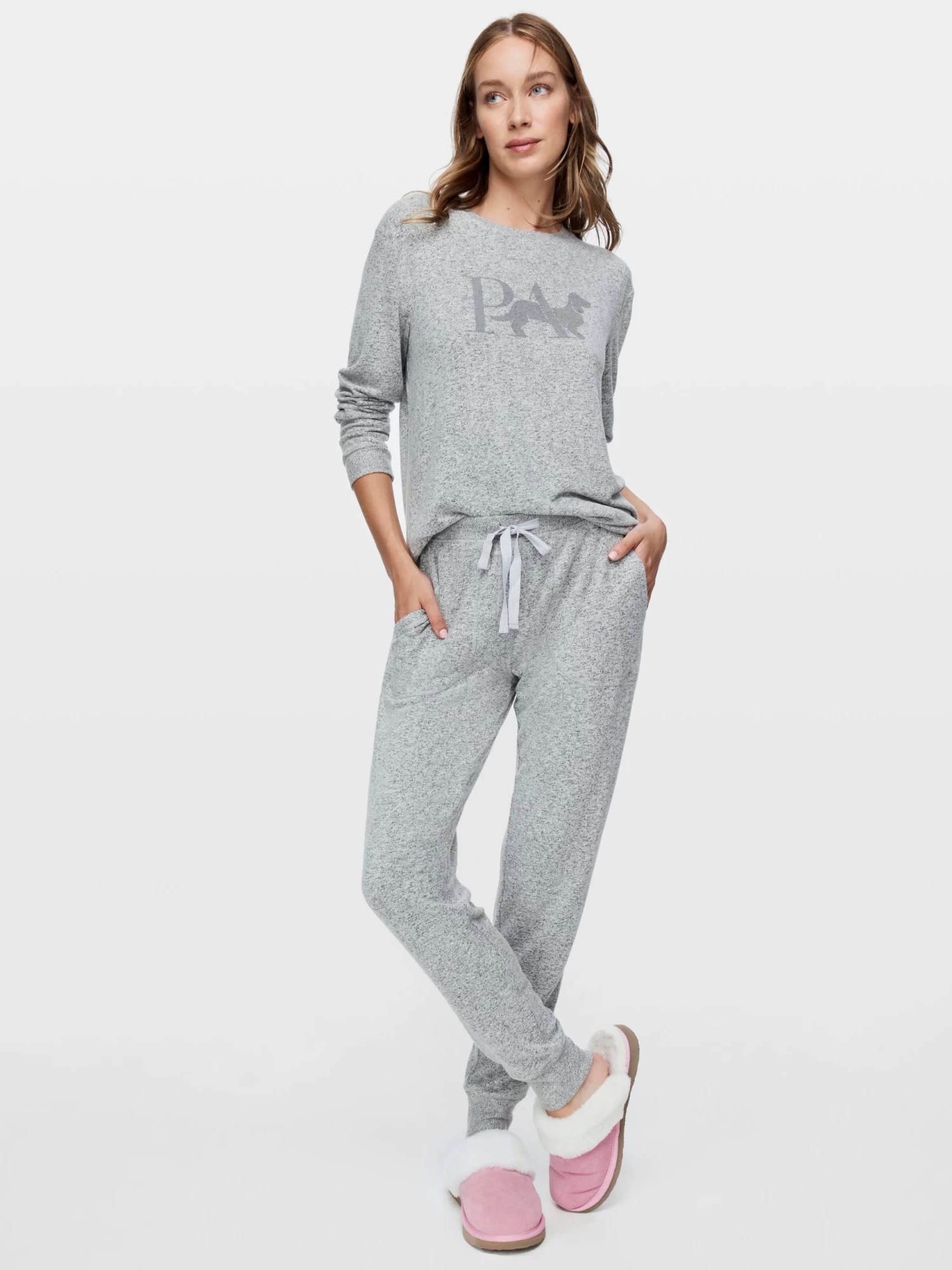 Grey Marle Fuzzy Easy Pj Pant 2 Grey Marle Fuzzy Easy Pj Pant - Image 2