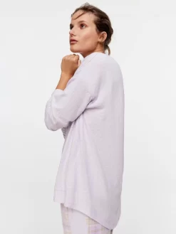 Lilac Logo Long Sleeve Top -Pajama Shop 817061 lilac back2 t scaled