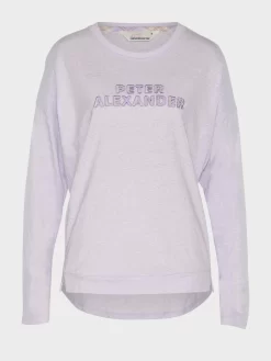 Lilac Logo Long Sleeve Top -Pajama Shop 817061 lilac maq t scaled