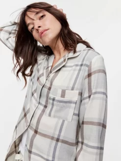 Grey Check Bamboo Flannelette Pj Set 9 Grey Check Bamboo Flannelette Pj Set -Pajama Shop 817211 multi back3 t scaled