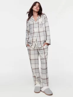 Grey Check Bamboo Flannelette Pj Set 7 Grey Check Bamboo Flannelette Pj Set -Pajama Shop 817211 multi back t scaled