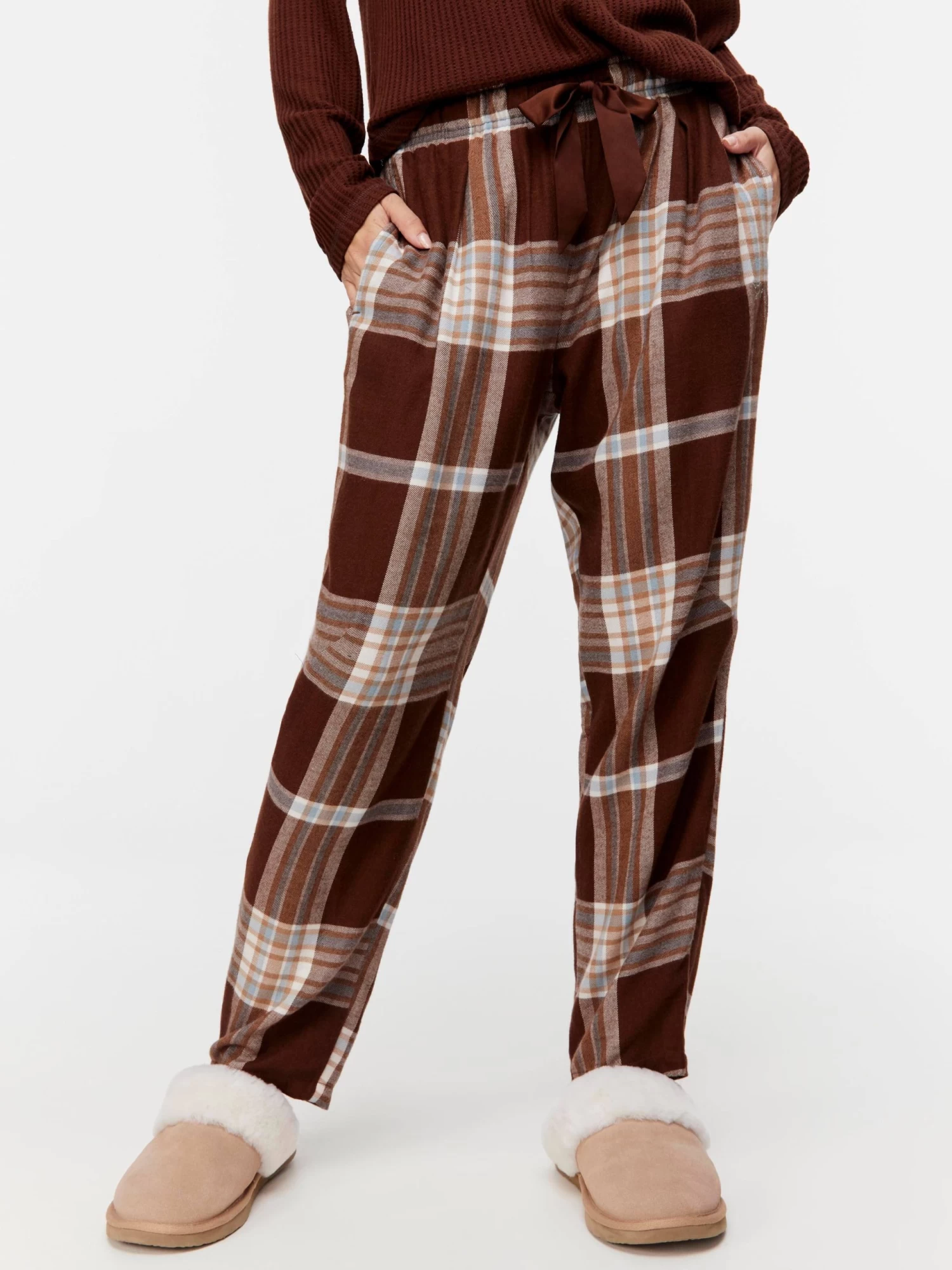 Chocolate Drape Bamboo Flannelette Pj Pant 3 Chocolate Drape Bamboo Flannelette Pj Pant - Image 3