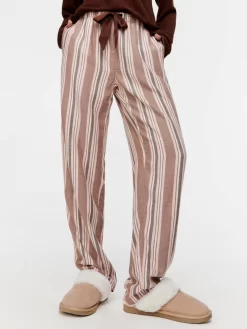 Choc Stripe Bamboo Flannelette Pj Pant -Pajama Shop 817215 multi back2 t scaled