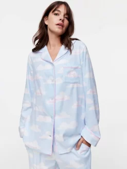 Cloud Bamboo Flannelette Pj Set -Pajama Shop 817221 multi back2 t scaled