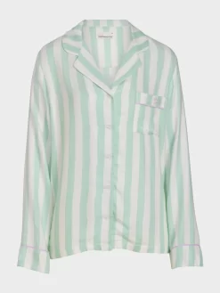Mint Stripe Flannelette Shirt -Pajama Shop 817222 multi maq t scaled