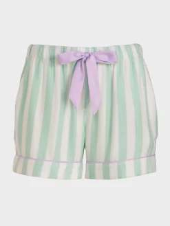 Mint Stripe Flannelette Mid Short 7 Mint Stripe Flannelette Mid Short -Pajama Shop 817223 multi maq t scaled