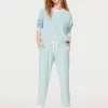 Organic Teal Track Pj Pant