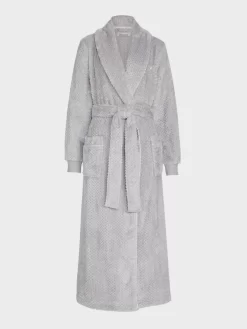 Grey Marle Jacquard Long Gown -Pajama Shop 817476 grey maq t scaled