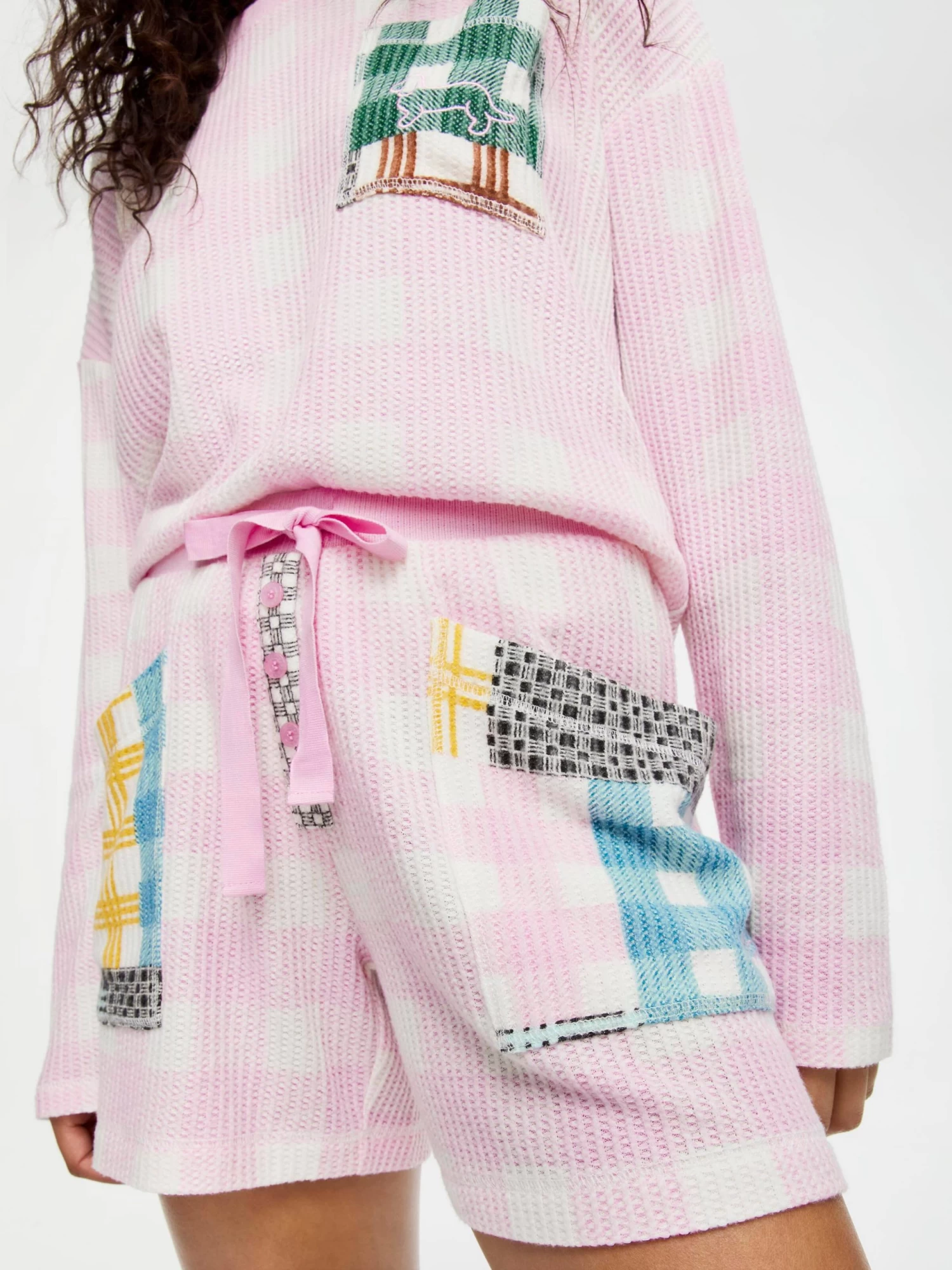 Patchwork Waffle Short 3 Patchwork Waffle Short - Image 3