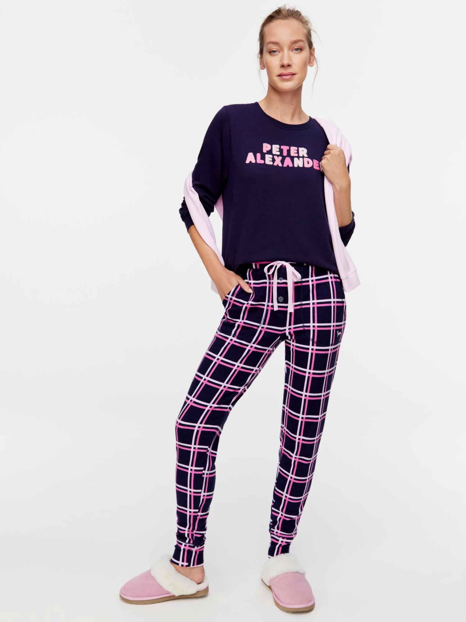 Windowpane Waffle Pj Pant 2 Windowpane Waffle Pj Pant - Image 2