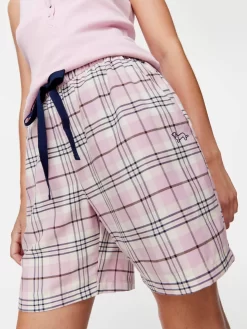 Pink Check Long Short 6 Pink Check Long Short -Pajama Shop 819294 multi back2 t scaled