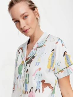 Dog Walker Shortie Pj Set -Pajama Shop 819311 multi back t scaled