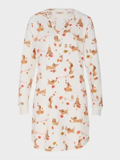 Organic Penny Long Sleeve Henley Nightie -Pajama Shop 819340 multi maq t scaled