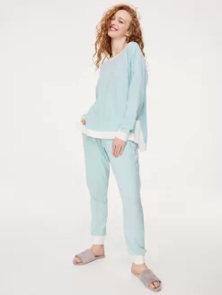 Organic Teal Sweater -Pajama Shop 819344 multi back2 t scaled