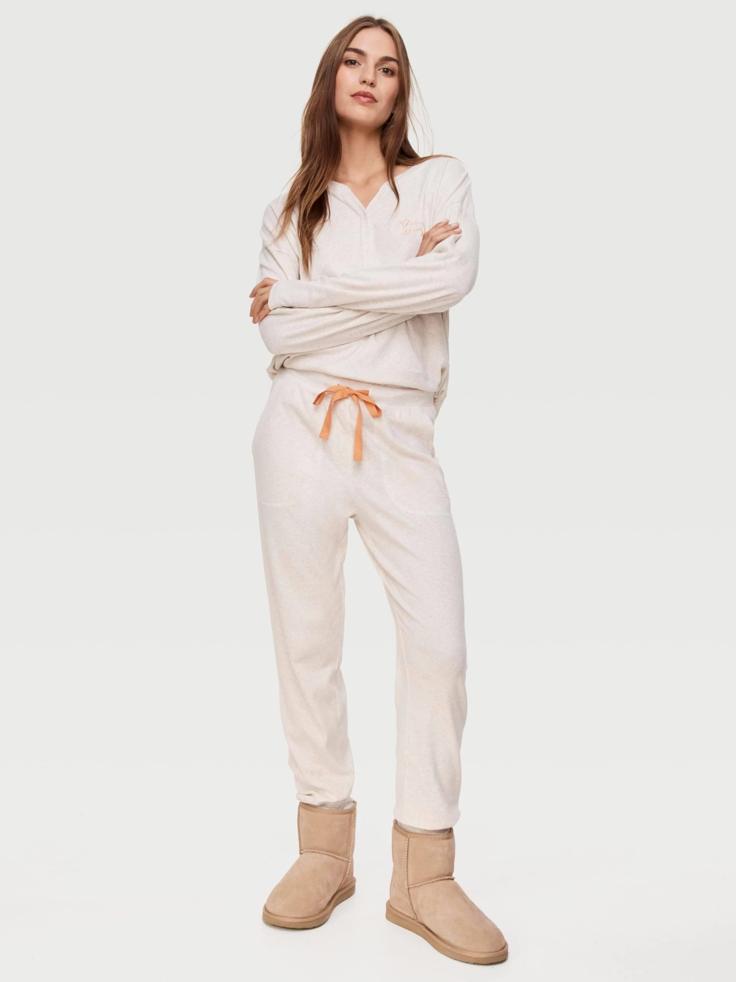 Organic Oatmeal Easy Pj Pant 2 Organic Oatmeal Easy Pj Pant - Image 2