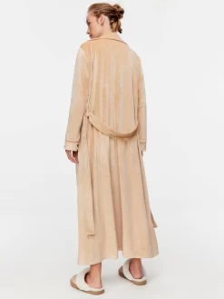 Button Up Fleece Gown -Pajama Shop 819371 caramel back2 t scaled