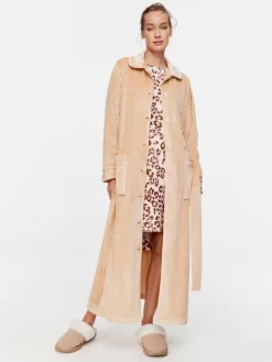 Button Up Fleece Gown -Pajama Shop 819371 caramel back3 t scaled