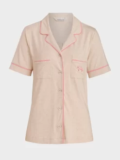 Bamboo Short Sleeve Shirt -Pajama Shop 819395 caramel maq t scaled