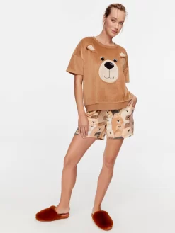 Bear Tee -Pajama Shop 819398 brown back2 t scaled