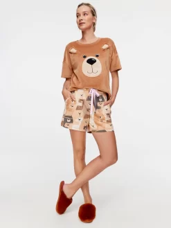 Bear Plush Long Short