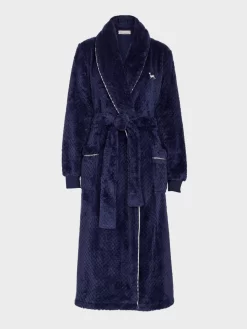 Navy Jacquard Gown -Pajama Shop 819472 navy maq t scaled