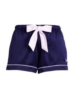 Navy Tux Luxe Satin Short -Pajama Shop 819532 navy maq t scaled