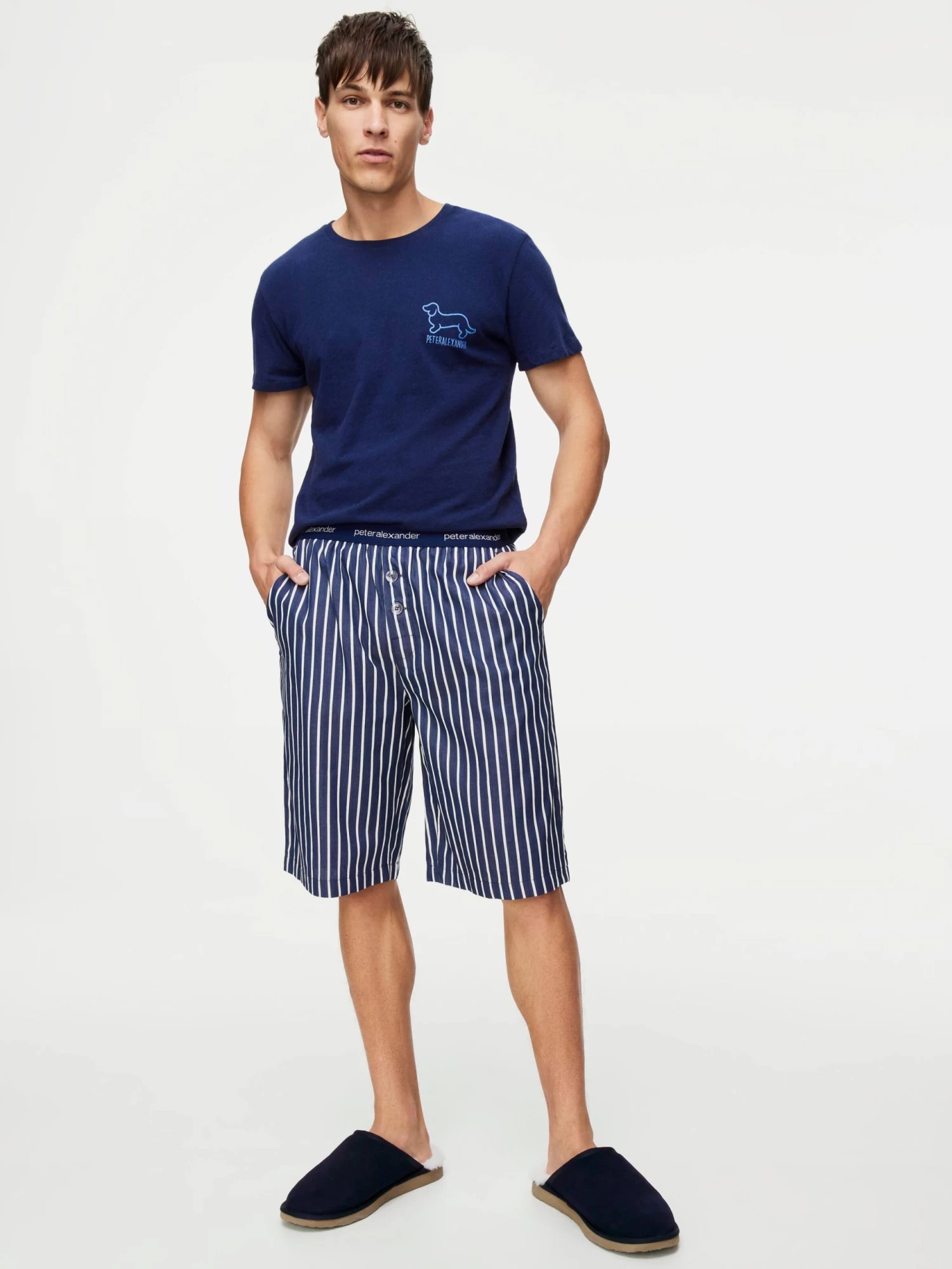 Midnight Stripe Sleep Short 1 Midnight Stripe Sleep Short