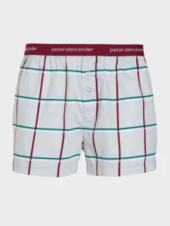 Windowpane Boxer Short -Pajama Shop 835033 grey maq t scaled