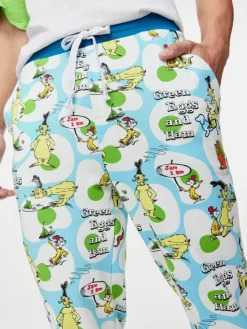 Dr Seuss Green Eggs & Ham Terry Jogger Pj Pant 6 Dr Seuss Green Eggs & Ham Terry Jogger Pj Pant -Pajama Shop 835296 blue back2 t scaled