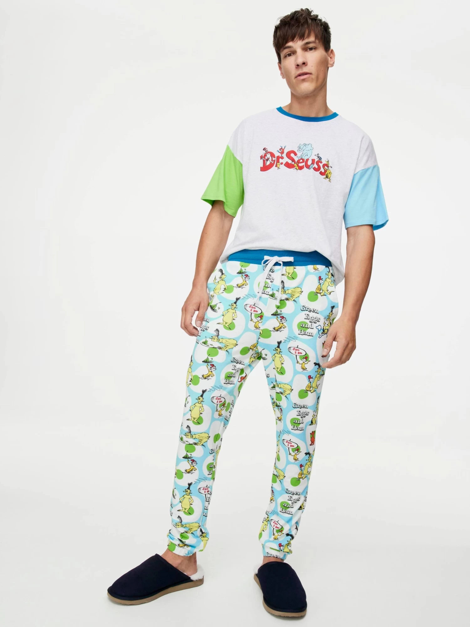 Dr Seuss Green Eggs & Ham Terry Jogger Pj Pant 2 Dr Seuss Green Eggs & Ham Terry Jogger Pj Pant - Image 2