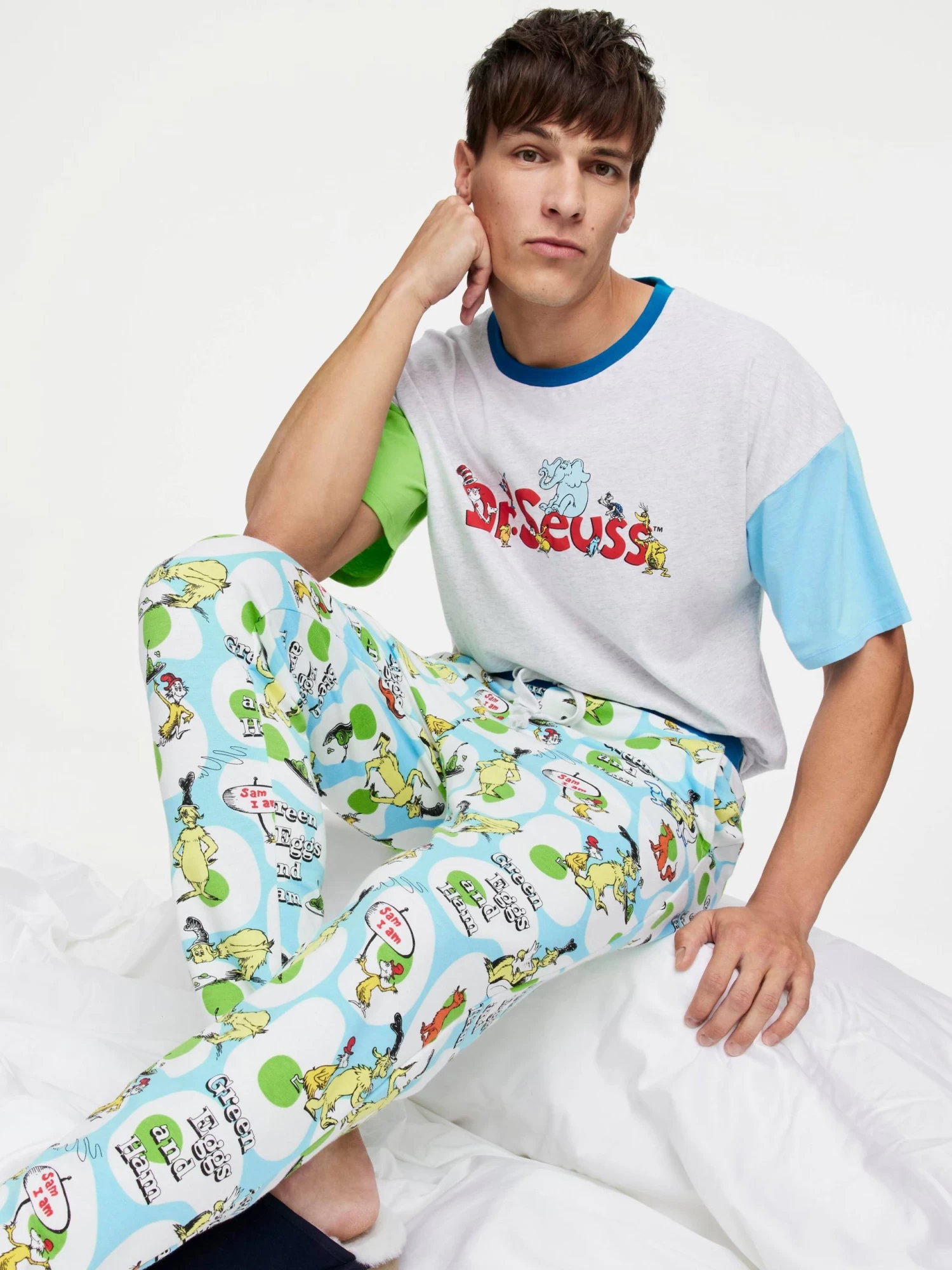 Dr Seuss Green Eggs & Ham Terry Jogger Pj Pant 1 Dr Seuss Green Eggs & Ham Terry Jogger Pj Pant