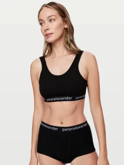 Black Rib Crop Top -Pajama Shop 842408 black back2 t scaled