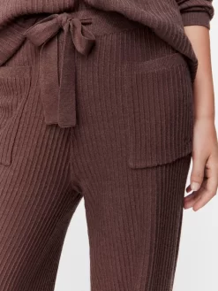 Chocolate Rib Pj Pant 6 Chocolate Rib Pj Pant -Pajama Shop 842572 brown back2 t scaled