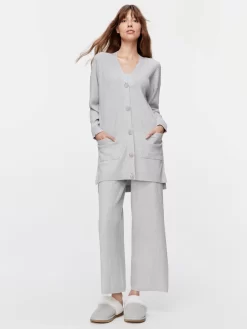 Grey Rib Cardi 6 Grey Rib Cardi -Pajama Shop 842573 greymarle back2 t scaled