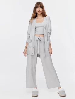 Grey Rib Pj Pant
