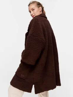 Chocolate Drape Cardi -Pajama Shop 842576 brown back2 t scaled